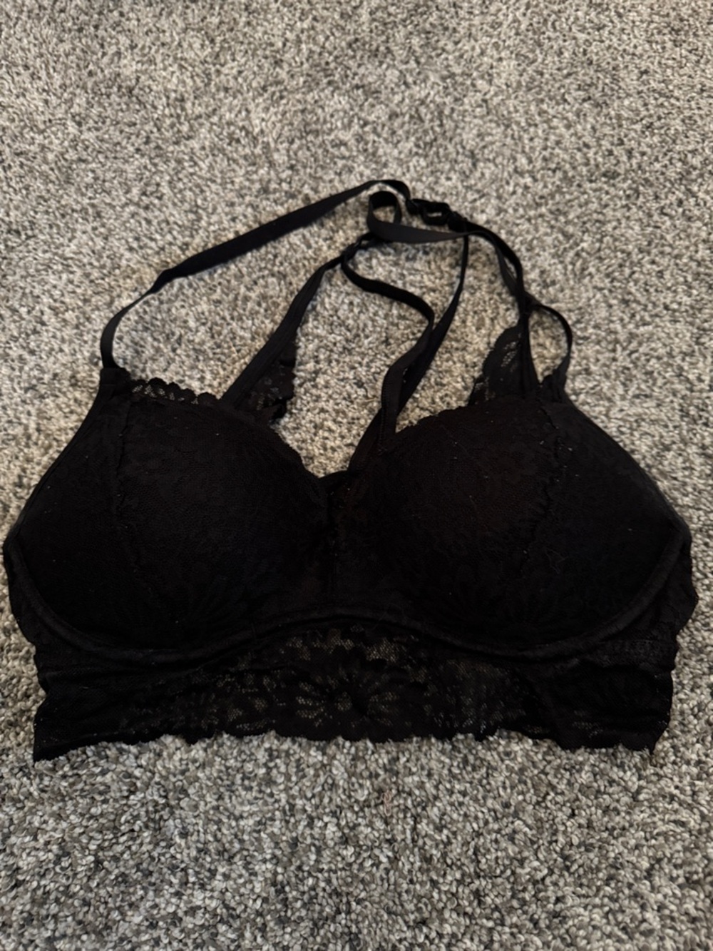 Victoria's Secret Black Lace Bralette with Decorative Band